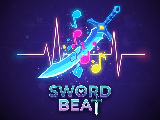 Music Sword Beat gameplay on a neon track